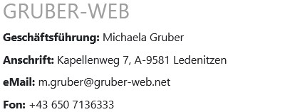GRUBER-WEB GRUBER-WEB